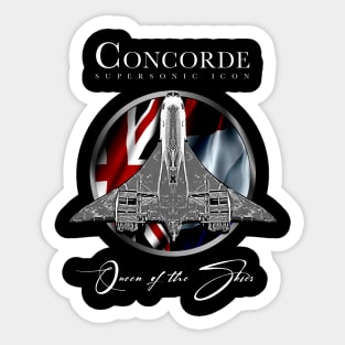 Concorde Retro Vintage British French aircraft travel pilot Sticker